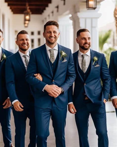 navy groomsmen suit